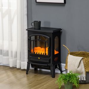 750W/1500W Electric Fireplace <b>Heater</b> Freestanding Black Stove 3-Sided Realistic Flame LED Display AU <b>Plug</b> Overheat Protection - Product Image 2