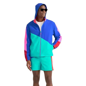 Chaqueta Deportiva Cortavientos con Bloques de Color, Diseño Personalizado, MOQ Bajo, Transpirable, Ligera, de Secado Rápido, en Stock - Product Image 1