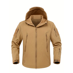 เสื้อแจ็คเก็ตแบบยูนิเซ็กซ์ กันน้ำ กันลม ผ้าซอฟต์เชลล์บุขนแกะ มีหลายกระเป๋าอเนกประสงค์ ซิปยาวเต็มตัว ป้องกันได้ดี ไซส์ใหญ่พิเศษ - Product Image 1