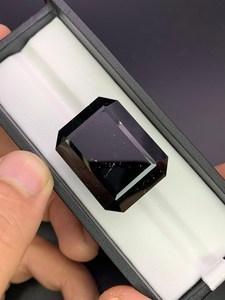 Tourmaline noire naturelle taille octogonale, pierre précieuse facettée de grande taille, certifiée IGI, effet lumineux pour la fabrication de bijoux, vente en gros - Product Image 4