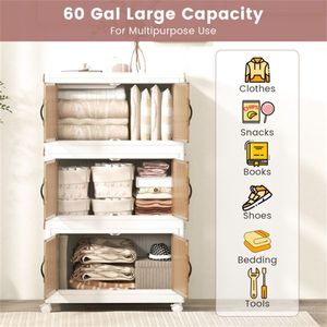 Cajas de almacenamiento con ruedas apilables con cerradura Contenedores 25,5 \ "X 16 'X 43,5 \" Organizadores de ropa - Product Image 6
