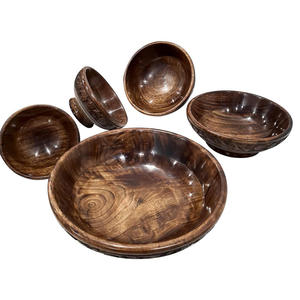 Elegante Tazón de Madera Ecológico Hecho a Mano con Acabado Natural Premium, Estilo Americano Moderno para Decoración de Mesa de Comedor y Restaurante - Product Image 2