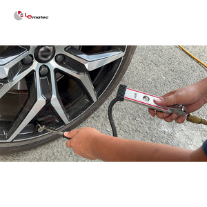 Gonfleur de pneus portable robuste de type crayon avec plage de pression de 0 à 160 PSI, construction métallique, protection en caoutchouc, tuyau gonflable - Product Image 6