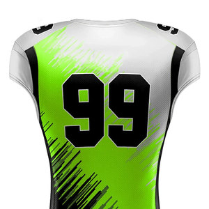 Nouvelle arrivée, maillot de football américain, meilleure qualité, 100% polyester, uniforme d'équipe, couleur unie, ensemble à manches courtes - Product Image 5