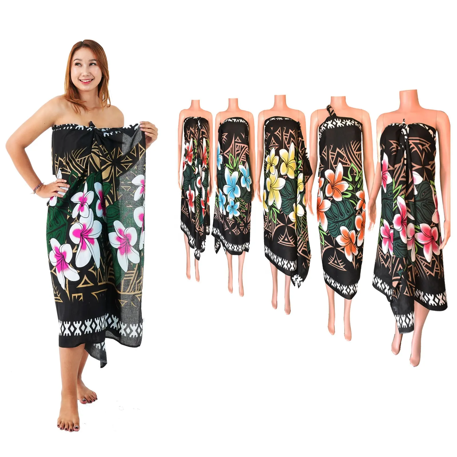 Nuevo diseño nadar Beach Sarong impreso Pareo falda traje dama playa cubierta para las mujeres
