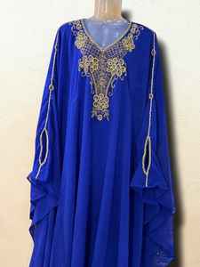 ชุดคาฟตันผ้าชีฟองดูไบสุดหรูสำหรับผู้หญิง ชุดคลุมยาวแบบเอไลน์ เรียบหรู เหมาะสำหรับงานเลี้ยงรอมฎอนและอีด - Product Image 2