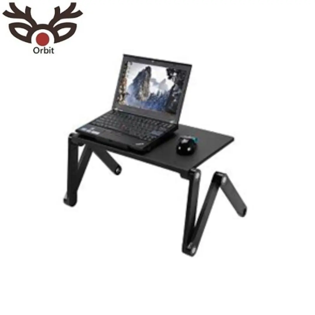 aluminum alloy laptop desk built-in USB(No extra ires required) height and angle can adjustment - 2 colors