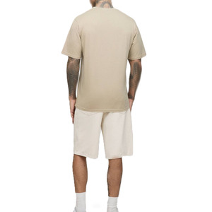 Camiseta de algodón con logo en relieve, corte casual, lisa, para hombre, para fabricación al por mayor con etiqueta privada OEM. - Product Image 2