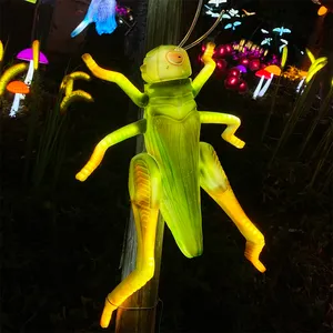 Waterproof christmas event party planning glowing led grasshopper garden yard light la student outdoor holiday decoration lights