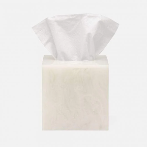 กล่องใส่กระดาษทิชชูเรซิ่นอีพ็อกซี่สีขาวสำหรับร้านอาหารและโรงแรม - Product Image 1