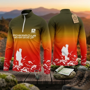Vente en gros de chemises de randonnée à manches longues, vêtements de plein air respirants, fournisseur de vêtements de sport légers en gros - Product Image 5
