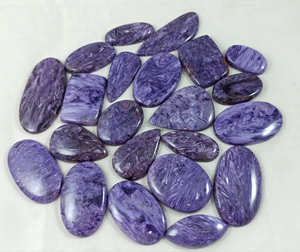 Charoite naturelle cabochon, pierre précieuse artisanale en vrac pour la fabrication de bijoux - Product Image 4
