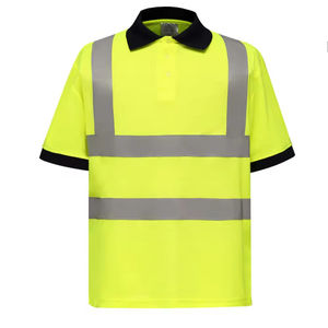 Chemises jaunes marine 100% coton, haute visibilité, pour l'exploitation minière, la construction, chemise de travail réfléchissante de sécurité haute visibilité - Product Image 1