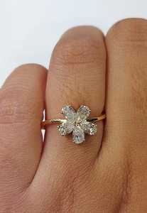Bague Diamant Or Massif 14K 1 Carat Taille Poire Certifiée IGI VVS2 Vintage Mariage Anniversaire - Meilleure Vente - Product Image 6