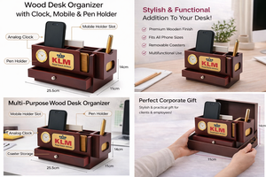 Surface de bureau en bois personnalisée StudioWood avec impression pour la fête des mères et Noël - Product Image 3