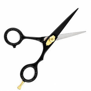 Professional Hair Scissors 6.5 Inch Stainless Steel Sharp <b>Blade</b> Black Matte Handle Right Handed Salon Shears - Product Image 5
