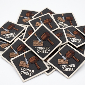 Rectangle <b>Draw</b> Bore Woodworking Joint Embroidery Patch Custom Bulk - Product Image 3