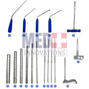 Med Innovation Juego de instrumentos ortopédicos de acero inoxidable para columna vertebral UBE Fuente de alimentación manual Incluye estuche - Product Image 1