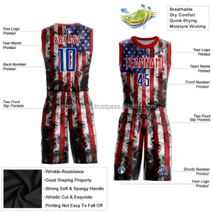 2024 Custom Breathable Anti-Bacterial Plus Size Mesh Basketball Jerseys Latest Heat-<b>Transfer</b> Printing Embroidery Set Logo OEM - Product Image 3