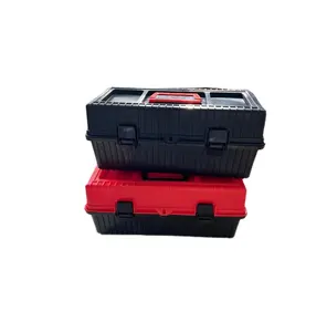 OEM/ODM disponible de boîte à outils en plastique de couleur personnalisée avec plateau organisateur amovible disponible à un prix abordable