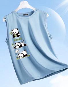 Débardeur décontracté sans manches pour tout-petits, couleur unie, 100 % coton, séchage rapide, écologique, anti-boulochage - Product Image 4