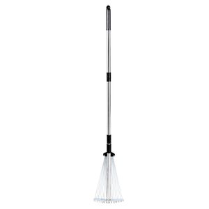 Rastrello da Giardino Resistente con 18 Denti Metallici, Testa in Plastica Regolabile da 7,7 Pollici e Manico Lungo da 32,3 a 55,6 Pollici per Prati - Product Image 6