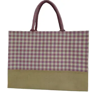 Hot selling Jute reusable eco-friendly retail organic tesco style shopping bags for womens