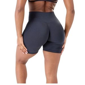Shorts de sport pour femmes, bleu marine, taille haute, sans couture, compression, extensibles, pour la gym, le fitness, l'entraînement, les sports, les activités sportives - Product Image 2
