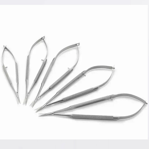Micro-ciseaux droits en titane Vannas, instrument chirurgical ophtalmique, poignée à ressort, outil de chirurgie oculaire, CE OEM - Product Image 2