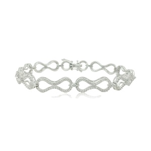 925 Sterling Silver 2.62 Carat Round-Cut Natural White Diamond Tennis <b>Bracelet</b> for Womens 7.5 Inches - Product Image 1