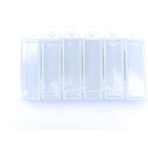 Contenitore di Stoccaggio in Plastica Estensibile a 6 Scomparti Utilizzato Come Custodia per Punte da Trapano Svasate di Ricambio per Legno - Product Image 3