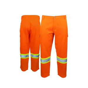 High Visibility Safety Workwear <b>Pants</b> Reflective Trousers <b>Cargo</b> Elastic Waist Drawstring Pockets Casual Hi Vis <b>Working</b> <b>Pant</b> - Product Image 3