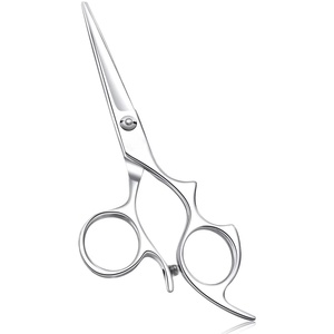 6.0 Inch Best Selling Professional Hairdressing <b>Barber</b> Scissors Right-Handed Medium Handle 4Cr13 Stainless Steel Flat Blunt - Product Image 1