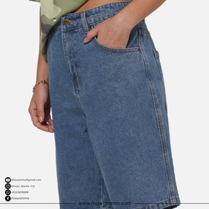 กางเกงยีนส์ขาสั้นผู้ชายพรีเมียมแบบดิสเทรส รุ่นคลาสสิควินเทจ คุณภาพสูง สำหรับฤดูร้อน ปี 2026 ขายส่ง - Product Image 2