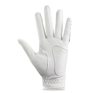Super Soft Breathable Protective Floral Print Men's Golf <b>Gloves</b> PU Leather Non-Slip Hook and Loop Closure Hands - Product Image 6