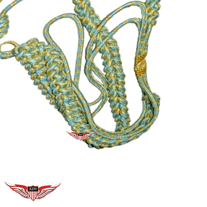 Golden Blue <b>Braided</b> Metallic <b>Cord</b> Aiguillette Gold Leading Aiguillette Dress Shoulder <b>Cord</b> - Product Image 3