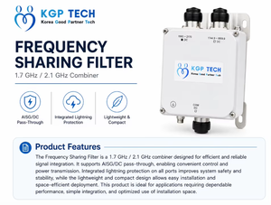 Filtre de partage léger 1,7 GHz 2,1 GHz avec bypass AISG et protection intégrée contre les surtensions pour les réseaux mobiles - Product Image 6