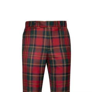 Custom Red Plaid <strong>Tartan</strong> <strong>Men</strong> <strong>Trousers</strong> Slim Fit Casual Streetwear Pants With Pockets OEM ODM Wholesale Manufacturer Bulk Supply - Product Image 2