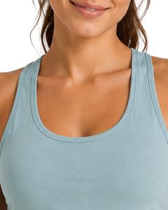 เสื้อกล้ามโยคะผู้หญิงสีฟ้าอ่อน ยี่ห้อ Manufacturer ระบายอากาศได้ดี ไม่มีแขน เหมาะสำหรับออกกำลังกาย ฟิตเนส เล่นกีฬา - Product Image 5
