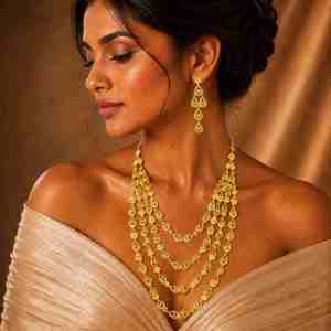 Juego de Collares Largos de Novia al Estilo Dubái en Oro de 14K, 18K y 24K, Diseño Tradicional, Joyería de Moda Turca, Venta al Por Mayor - Product Image 2