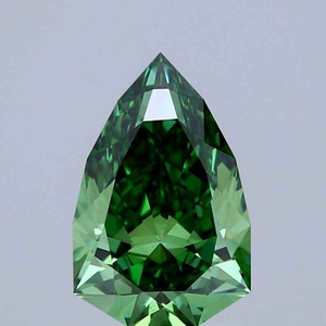 Diamante CVD Cultivado en Laboratorio, Forma de Pera, Verde Oscuro, Claridad VVS-VS, Certificado IGI, para Joyería - Product Image 1