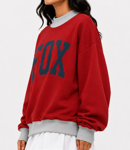 Sudadera Oversize de Cuello Alto para Mujer, 100% Algodón, Forro Polar Cálido y Transpirable, Sudadera de Invierno, Fabricante OEM Personalizado - Product Image 3