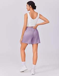 Pantalones Cortos Deportivos Personalizados con Logotipo para Mujer, Pantalones Cortos de Gimnasio con Cordón, Pantalones Cortos Deportivos de Algodón y Felpa para Mujer, Pantalones Cortos Casuales de Alta Calidad para Mujer - Product Image 4