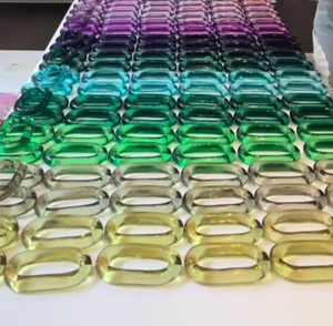 Grandes chaînes en résine transparente colorées, écologiques et faites à la main, pour la décoration murale, les projets de bricolage, les séparateurs de pièce, Saniya - Product Image 3