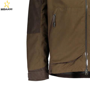 Veste de chasse pour homme avec capuche fixe, visière de capuche réglable, fermeture éclair avant hydrofuge, ourlet et poignets ajustables - Product Image 5