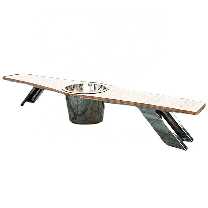 Скамейка из нержавеющей стали на заказ