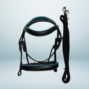 Brida de cuero duradera y cómoda de tamaño perfecto de raza en miniatura con juego de Riendas de cuero/web Halters - Product Image 1