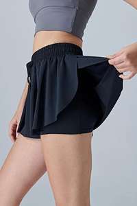 Shorts Deportivos Fluidos de Alta Calidad para Mujer, Venta al Por Mayor 2026, con 2 Bolsillos Tipo Mariposa, Forro Transpirable, Ideales para Entrenamiento Atlético - Product Image 2