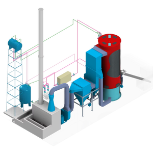 Chauffe-vapeur vertical en acier inoxydable PLC haute température 1M-8M Kcal pour l'industrie textile - Product Image 1