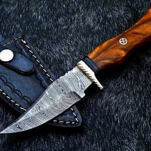 Couteau pliant en acier Damas avec manche en bois naturel de haute qualité, qualité industrielle, couteaux de survie en plein air, garantie 3 ans - Product Image 6
